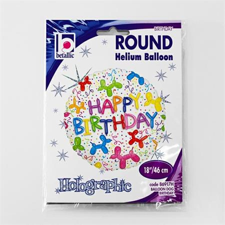 Balon folie rotund Happy Birthday catei baloane 46 cm [2]