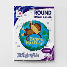 Balon folie rotund Happy Birthday maimuta 46 cm [3]