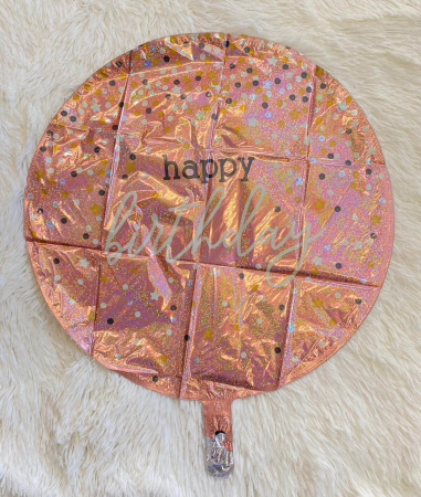 Balon folie rotund Happy Birthday rose gold 46 cm [1]