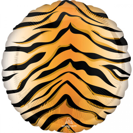 Zoo - Decoratiuni pentru petrecere tematica - Balon petrecere, Anagram, Folie, Cu model, 46 cm, Maro/Negru