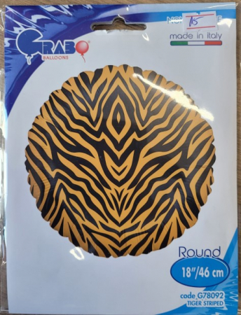Balon folie rotund imprimat tigru 46 cm [4]