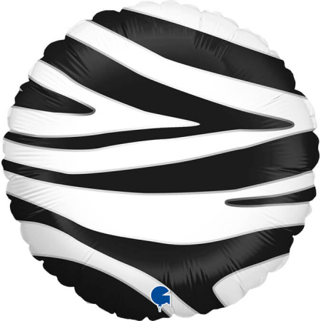Balon folie rotund imprimat zebra 46 cm [0]