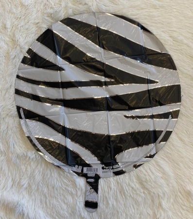 Balon folie rotund imprimat zebra 46 cm [1]