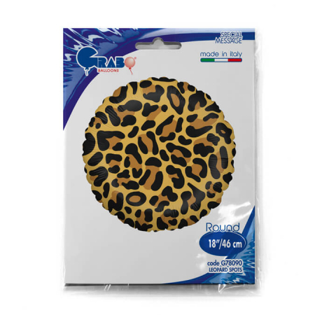 Balon folie rotund imprimeu leopard 46 cm [2]