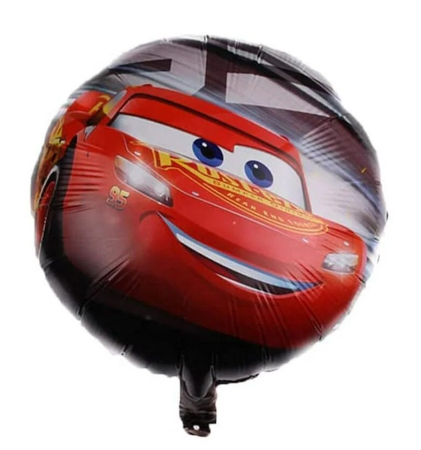 Baloane folie - Balon folie rotund masina rosie 45 cm