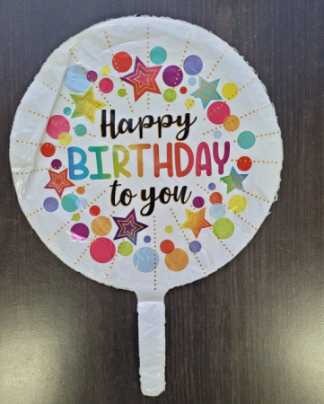 Balon folie rotund mini figurina Happy Birthday to you 23 cm [3]