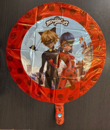 Balon folie rotund Miraculous / Buburuza 43 cm [1]