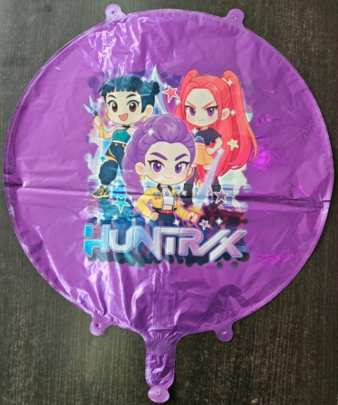 Balon folie rotund mov K-Pop 2 fete 43 cm [3]