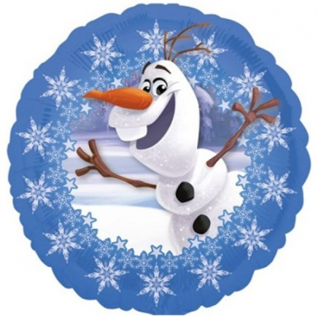 Balon folie rotund Olaf / Frozen 45 cm