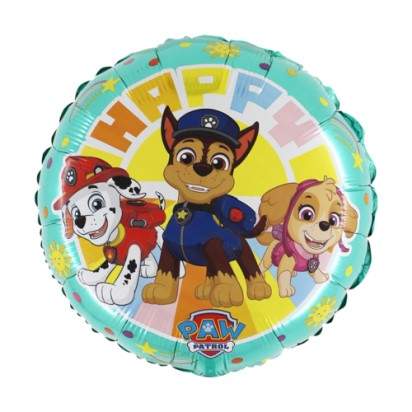 Paw Patrol - Decoratiuni & accesorii petrecere tematica - Balon folie rotund Paw Patrol Happy verde 46 cm