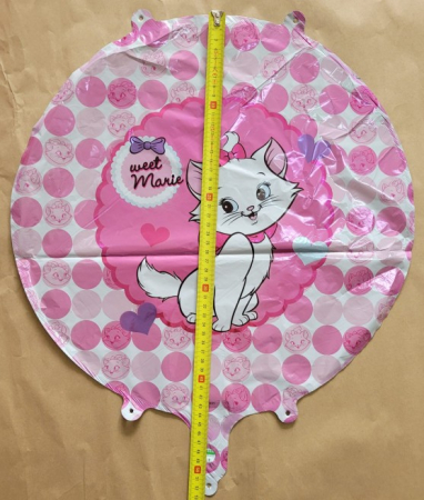 Balon folie rotund pisica Marie 45 cm [3]