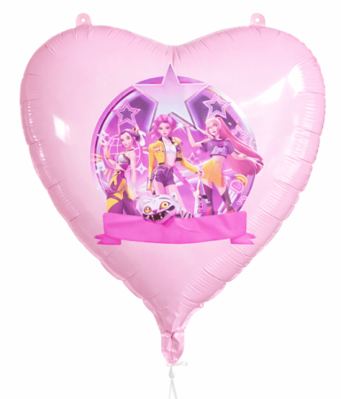 Baloane folie - Balon folie rotund roz personalizabil K-pop 45 cm