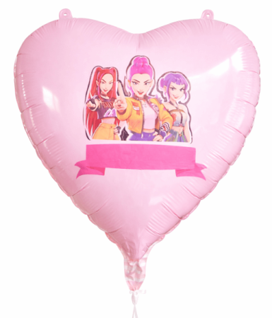 Baloane folie - Balon folie rotund roz personalizabil K-pop 45 cm