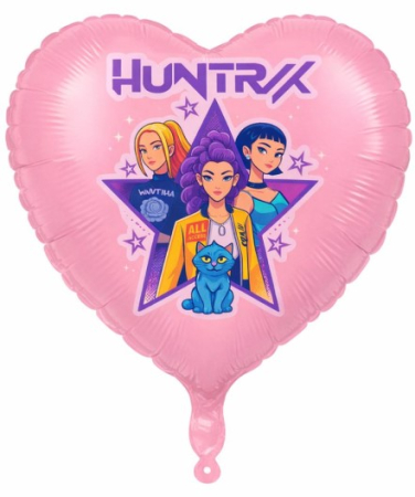 Baloane folie personaje - Balon folie rotund roz personalizabil K-pop 45 cm