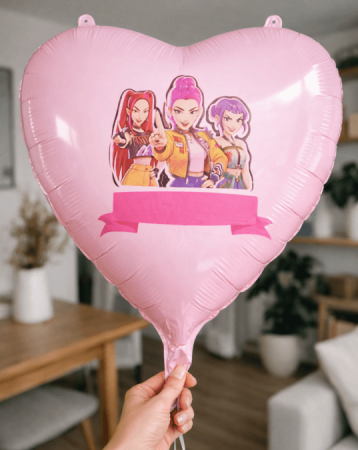 Balon folie rotund roz personalizabil K-pop 45 cm [1]