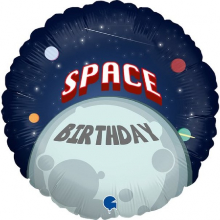 Astronaut -Baloane &Decoratiuni - Balon folie rotund spatiu / astronaut 45 cm