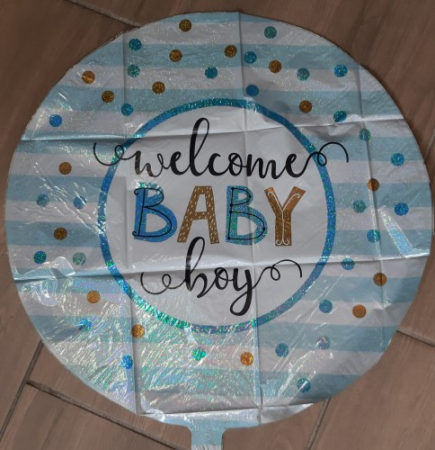 Balon Folie Welcome Baby Boy, 46 cm, 26136GH [1]