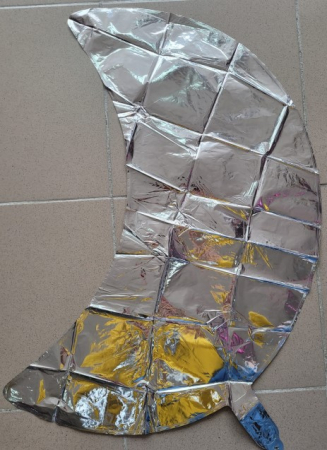 Balon folie semiluna argintie 48 x 70 cm [1]