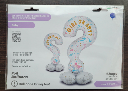 Balon Folie Figurina ? cu stand, Gender Reveal, 119 cm, GK70011 [8]