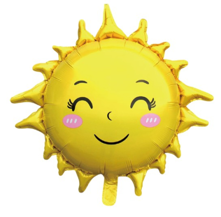 Baloane folie pentru petreceri tematice - Balon folie soare 47 cm