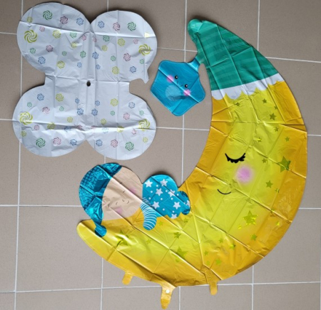 Balon folie stand luna cu bebe 110 x 70 cm [4]