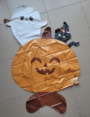 Balon folie stand up Dovleac si fantoma / Halloween 76 cm [2]
