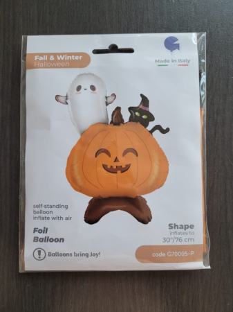 Balon folie stand up Dovleac si fantoma / Halloween 76 cm [4]