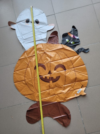 Balon folie stand up Dovleac si fantoma / Halloween 76 cm [1]