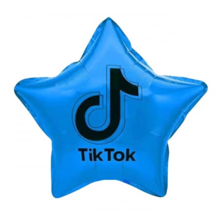 Balon folie stea albastra TikTok 43 cm [0]
