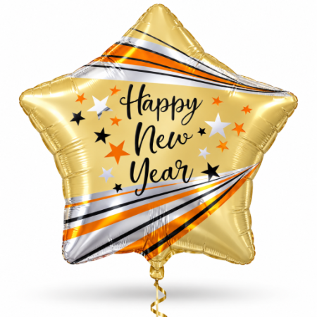 Revelion - Balon Folie Stea aurie Happy New Year 45cm