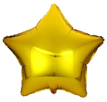 Baloane folie stelute & inimioare - Balon folie Stea Auriu Deschis 45cm