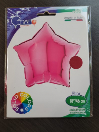 Balon folie stea roz magenta 46 cm [2]