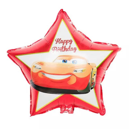 Baloane folie - Balon folie stea masina rosie 45 cm