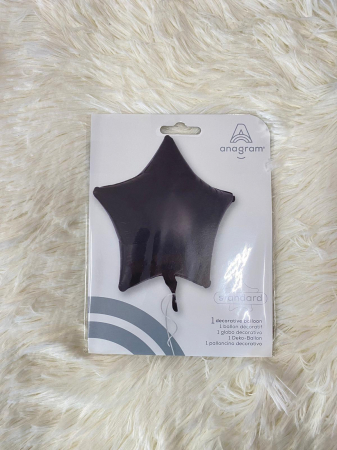 Balon folie stea neagra 43 cm [2]