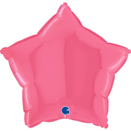 Masha - Decoratiuni pentru petrecere tematica - Balon folie stea roz Bubble Gum 43 cm