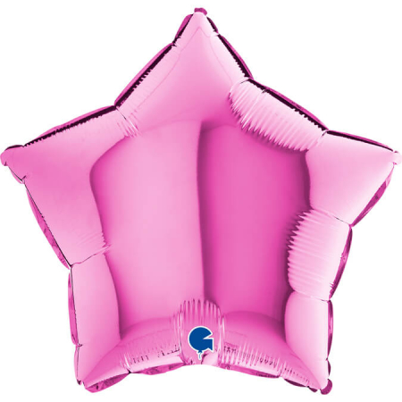 Majorat - Baloane latex & folie - Balon folie stea roz metalizat 45cm