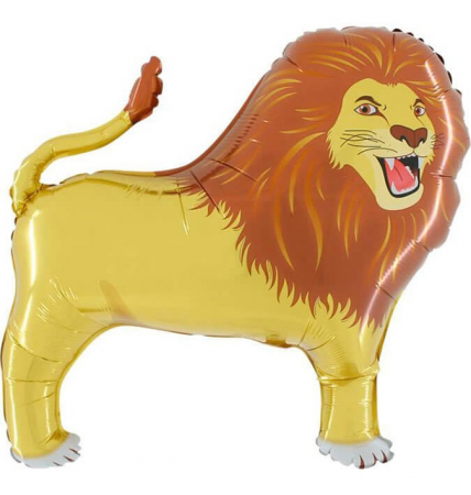 Zoo - Decoratiuni pentru petrecere tematica - Balon folie supershape leu 104 cm
