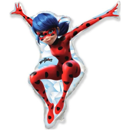 Buburuza si Motan Noir - Baloane tematice - Balon folie supershape Miraculous Lady Bug 69 * 84 cm