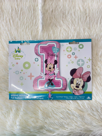 Balon folie SuperShape Prima aniversare "Minnie Mouse 1st Birthday" 48 x 71cm [2]