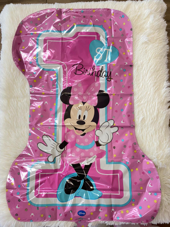 Balon folie SuperShape Prima aniversare "Minnie Mouse 1st Birthday" 48 x 71cm [1]