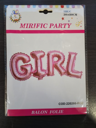 Balon folie text „Girl” 80 x 30cm [2]