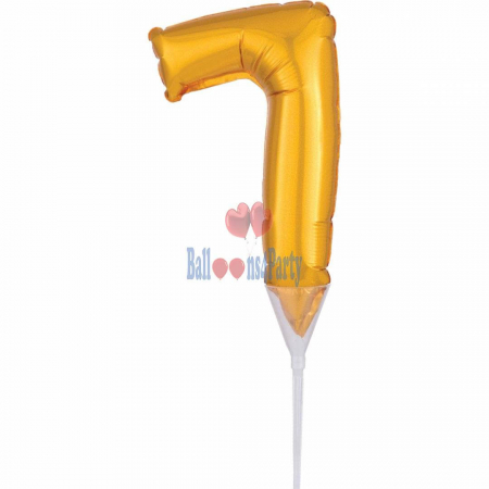 Black Friday - Balon folie tort cifra 7 auriu 15 cm