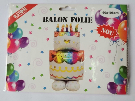 Balon folie, Tort cu etaj, NO9210, 60 x 108 cm, Multicolor [5]
