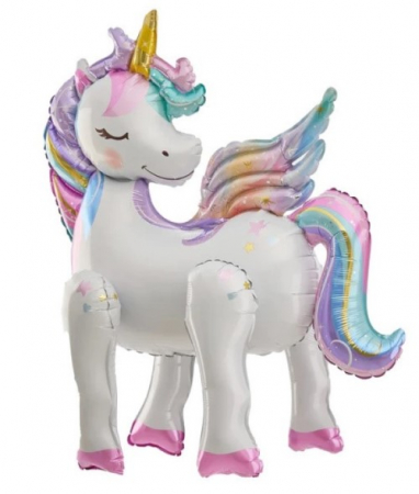Unicorn - Decoratiuni pentru petrecere tematica - Balon folie Unicorn 3D 66 cm