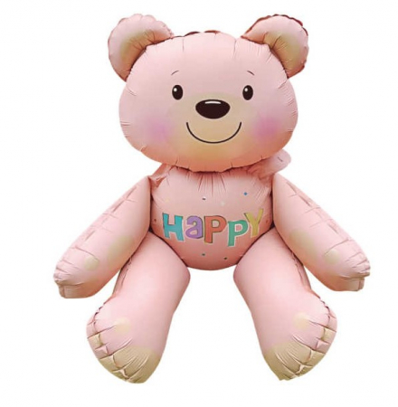 Baloane cifre stand up 64 cm - Balon folie ursulet 3D roz 70 cm