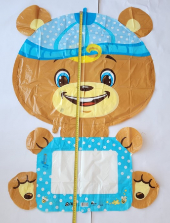 Balon folie ursulet albastru cu tabla de scris 122 cm [2]