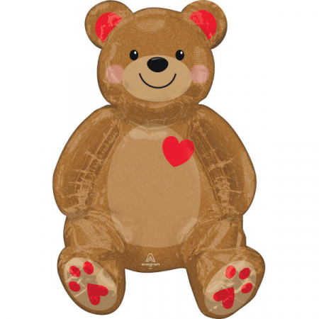 Valentine's Day & Dragobete - Baloane & Decoratiuni - Balon folie Ursulet Sitter 43 x 50 cm