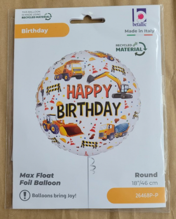 Balon folie utilaje constructii Happy Birthday 46 cm [3]