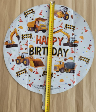 Balon folie utilaje constructii Happy Birthday 46 cm [2]