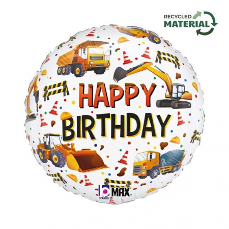 Balon folie utilaje constructii Happy Birthday 46 cm [1]